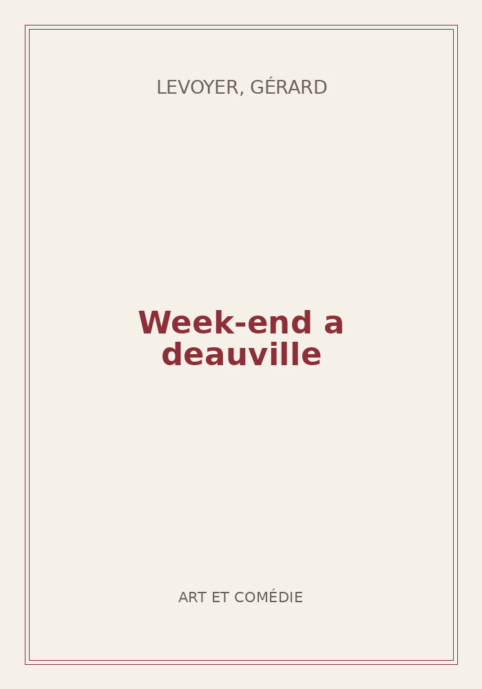Couverture de « Week-end a deauville »