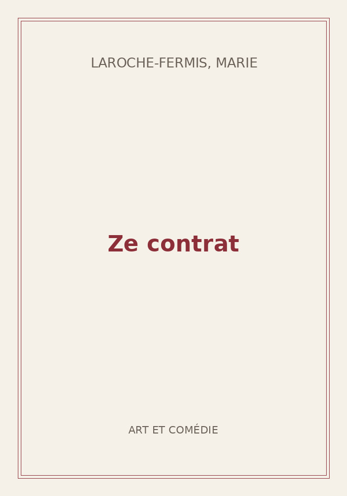 Couverture de « Ze contrat »