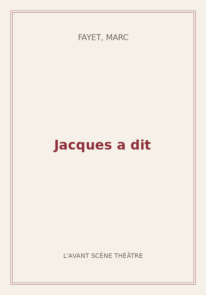 Couverture de « Jacques a dit »
