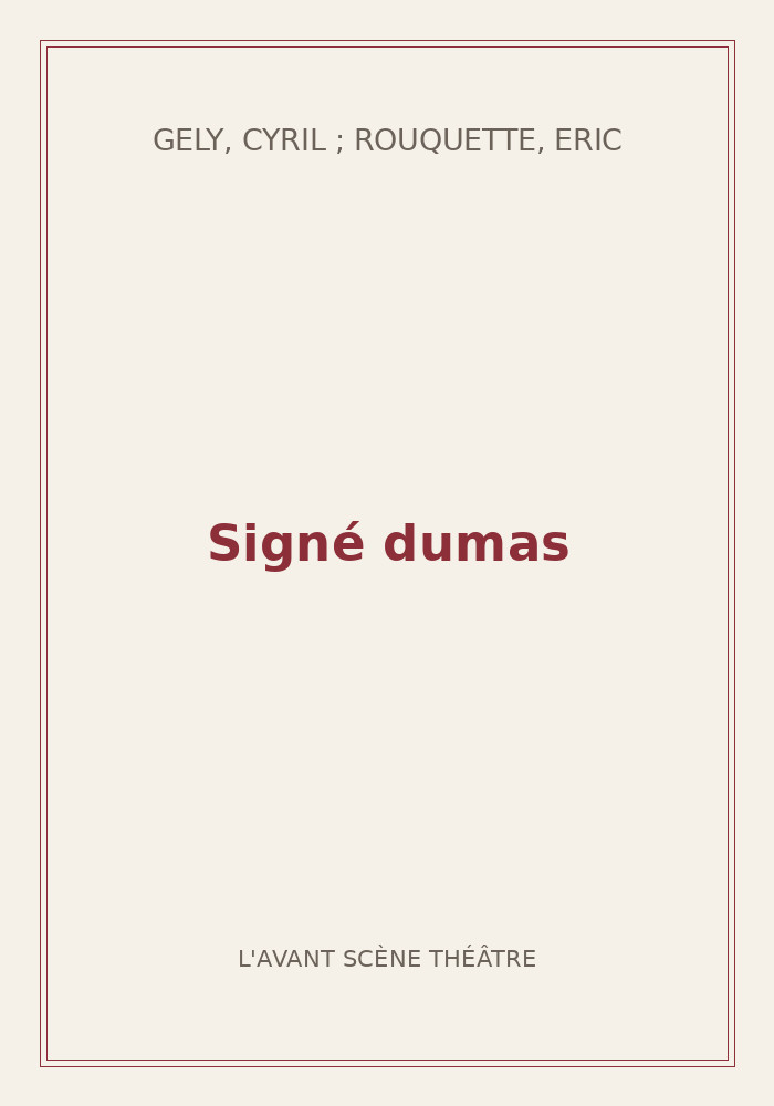Couverture de « Signé dumas »