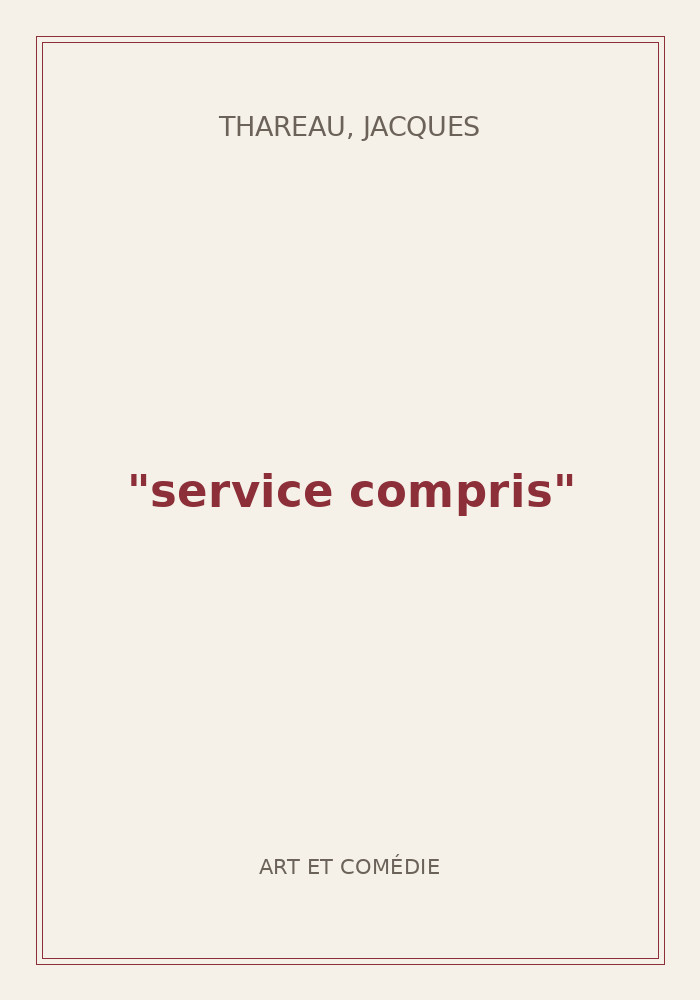 Couverture de « "service compris" »