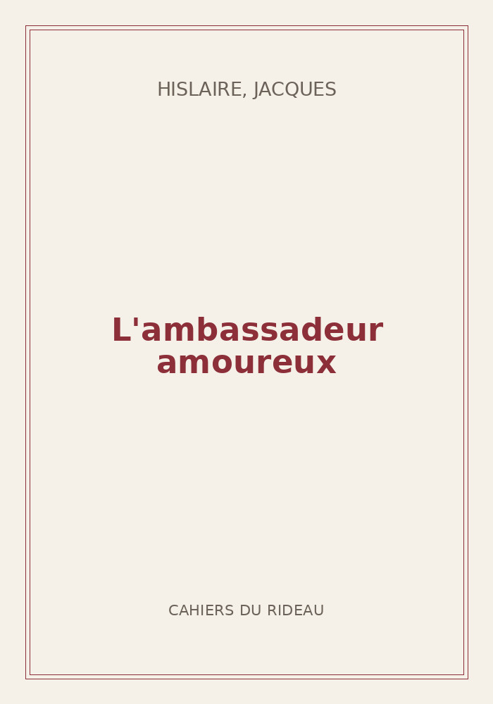 Couverture de « L'ambassadeur amoureux »