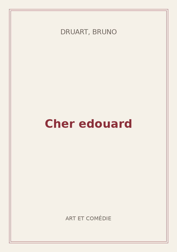 Couverture de « Cher edouard »