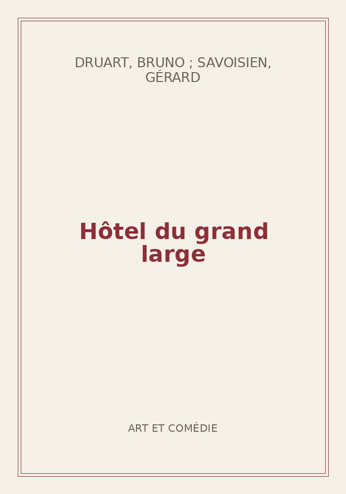 Couverture de « Hôtel du grand large »