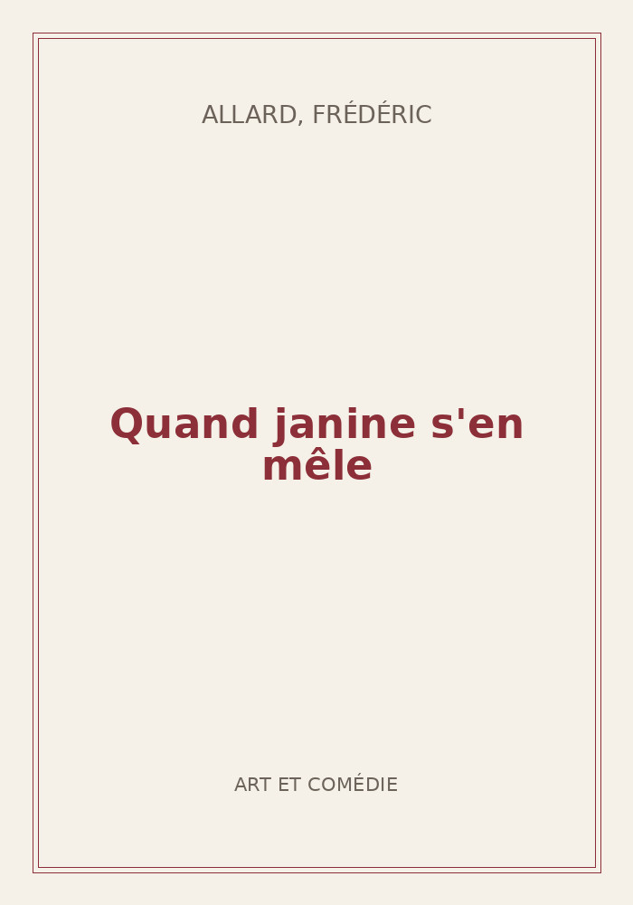 Couverture de « Quand janine s'en mêle »