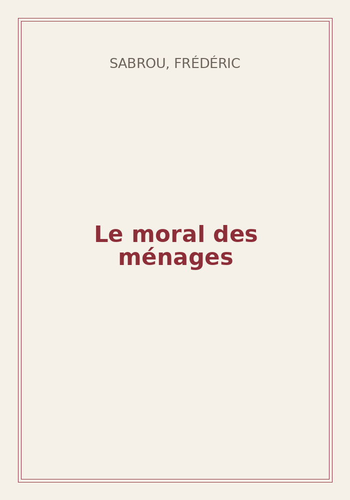 Couverture de « Le moral des ménages »