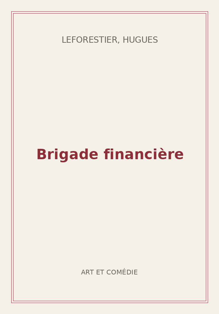 Couverture de « Brigade financière »