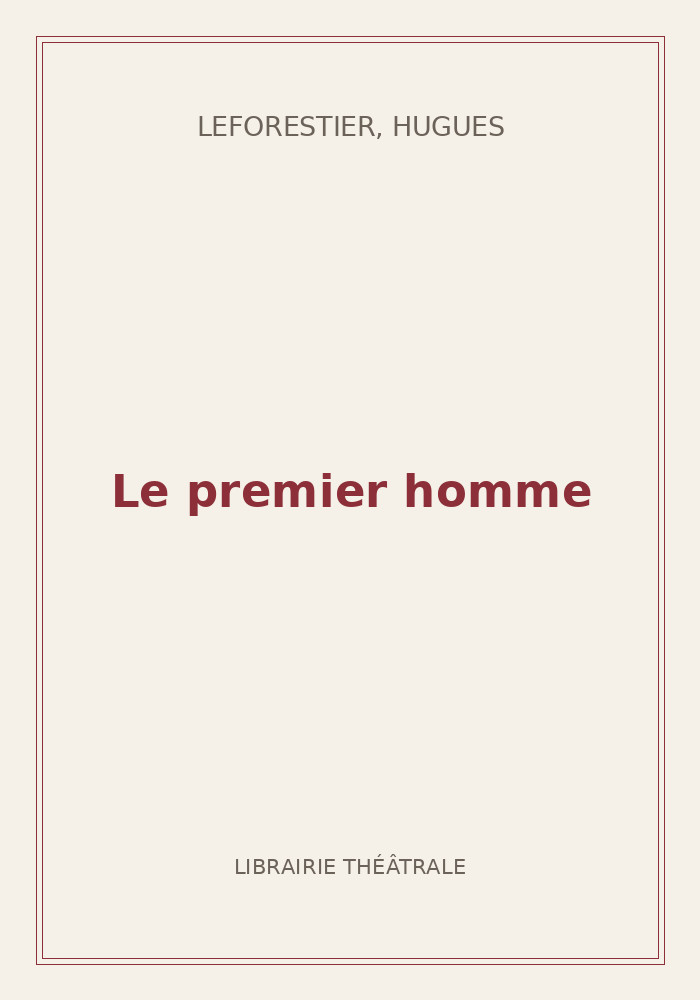 Couverture de « Le premier homme »