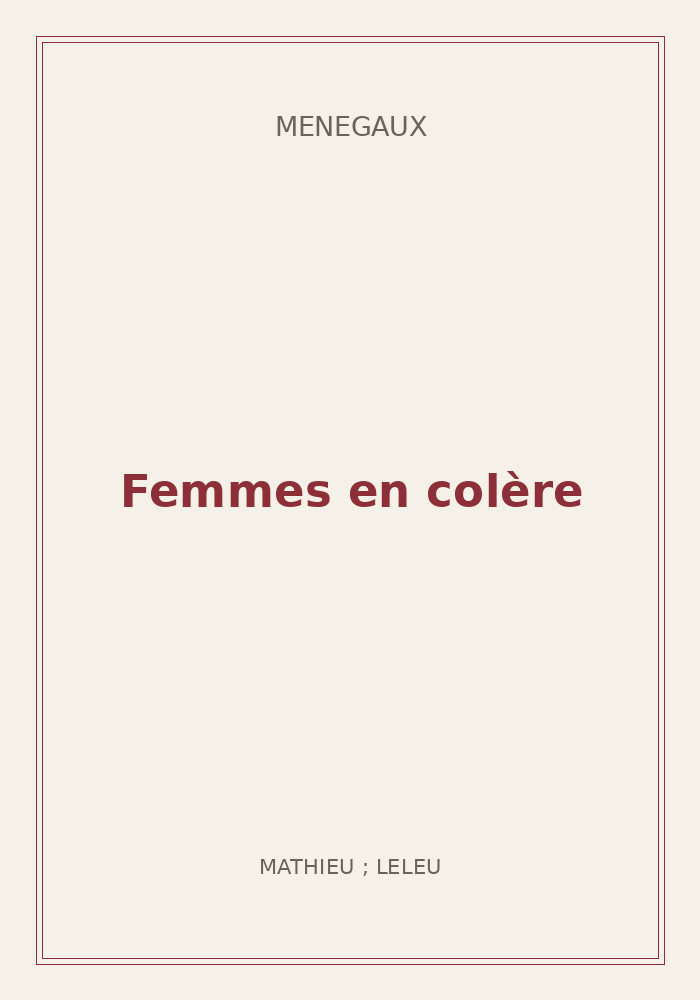 Couverture de « Femmes en colère »