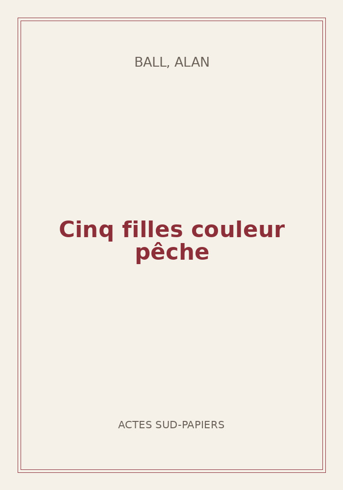 Couverture de « Cinq filles couleur pêche »