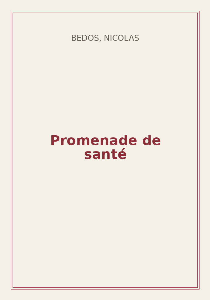 Couverture de « Promenade de santé »