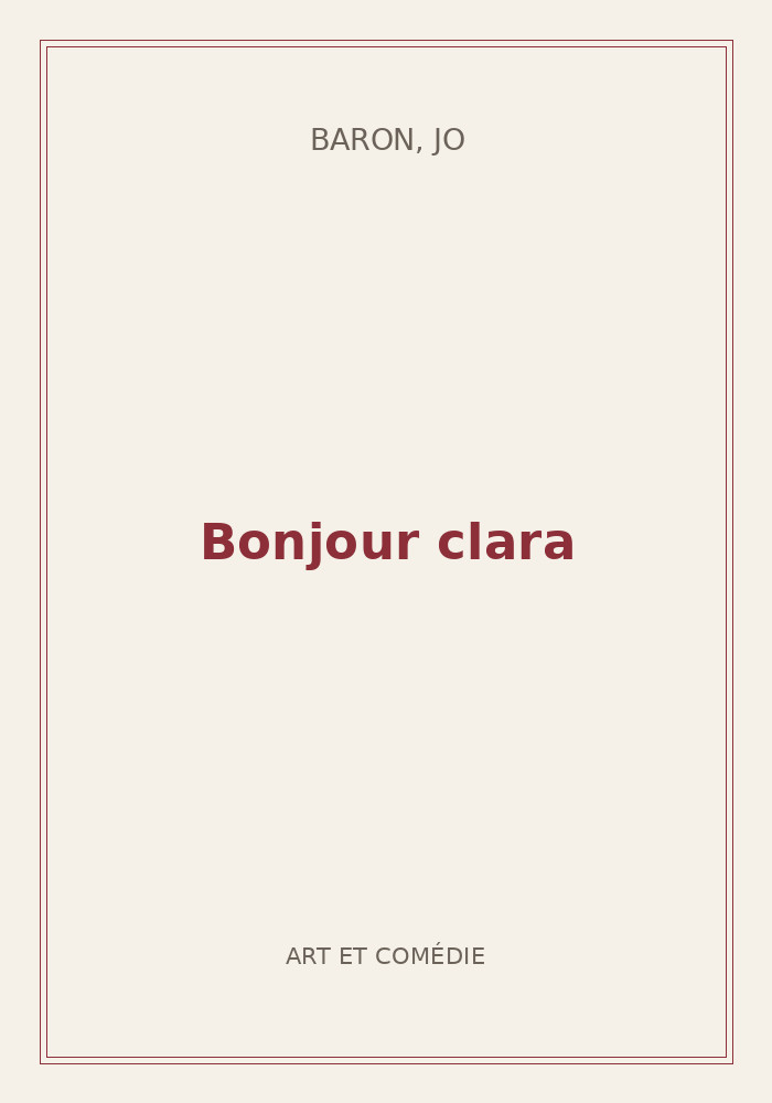 Couverture de « Bonjour clara »