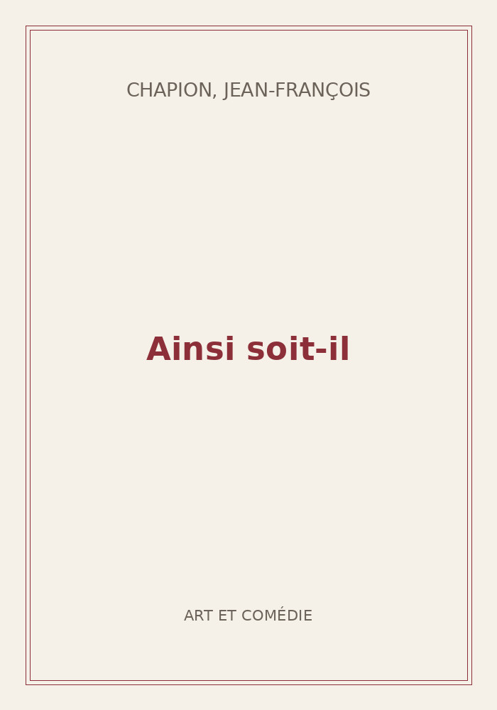 Couverture de « Ainsi soit-il »
