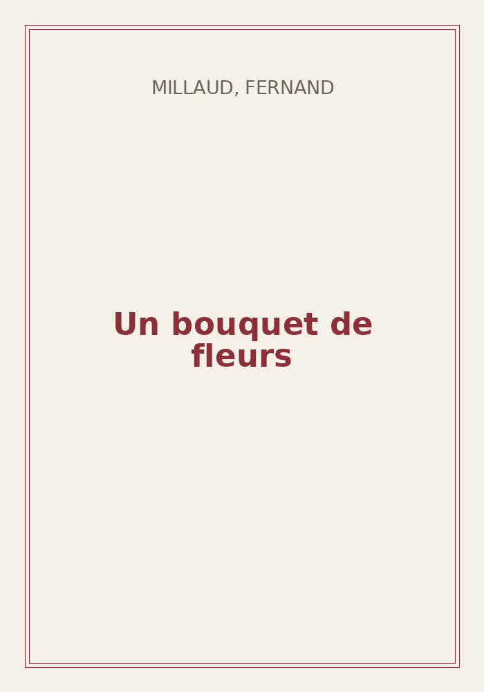 Couverture de « Un bouquet de fleurs »