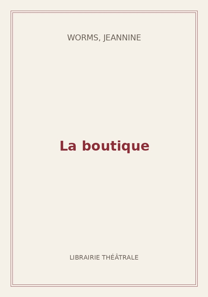 Couverture de « La boutique »