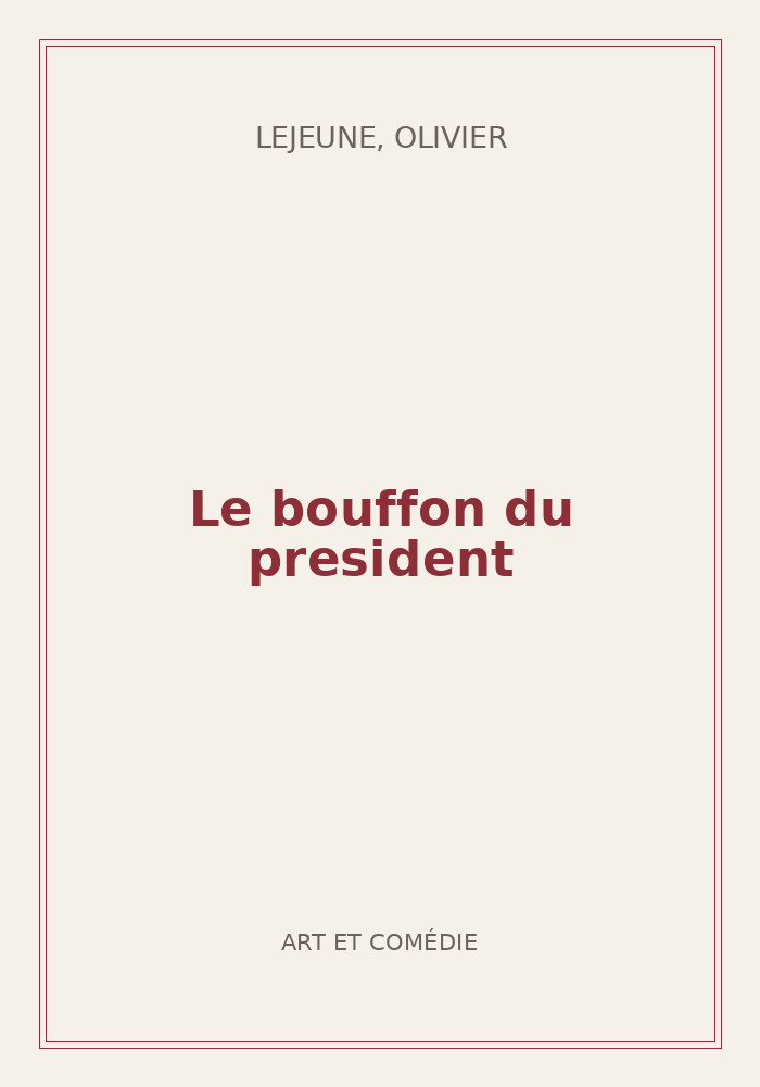 Couverture de « Le bouffon du president »