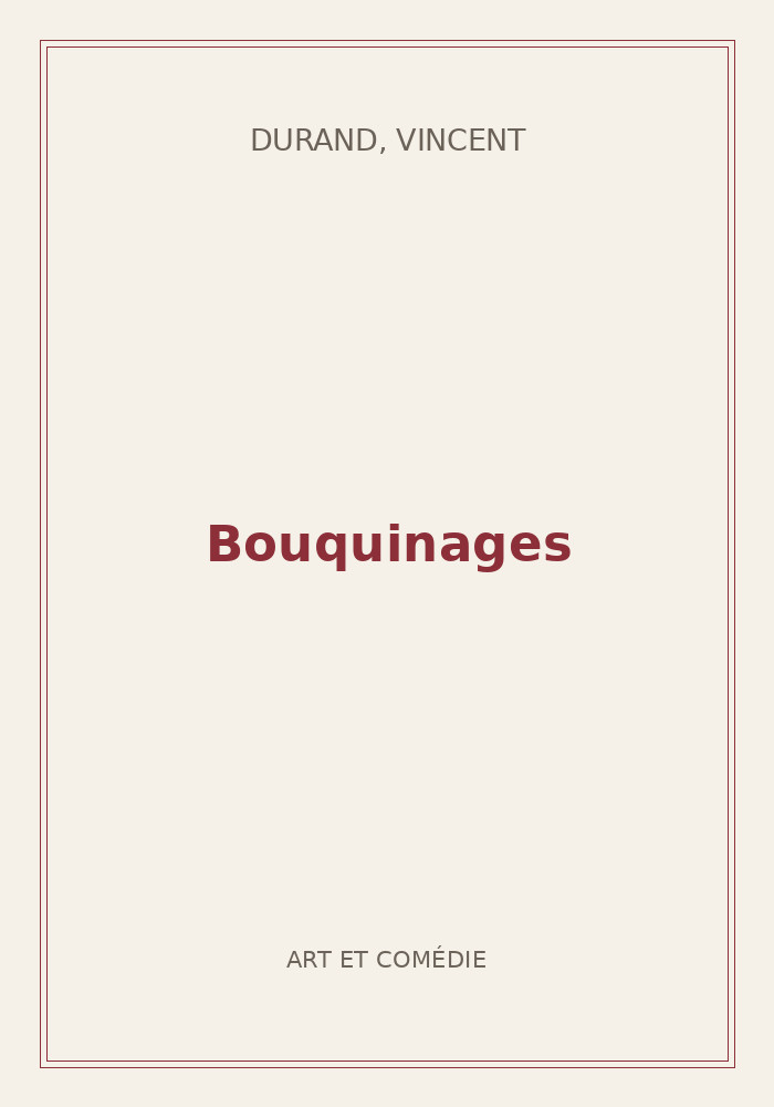 Couverture de « Bouquinages »