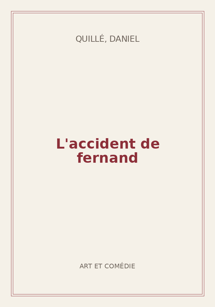 Couverture de « L'accident de fernand »