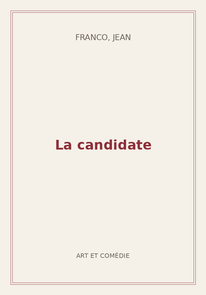 Couverture de « La candidate »