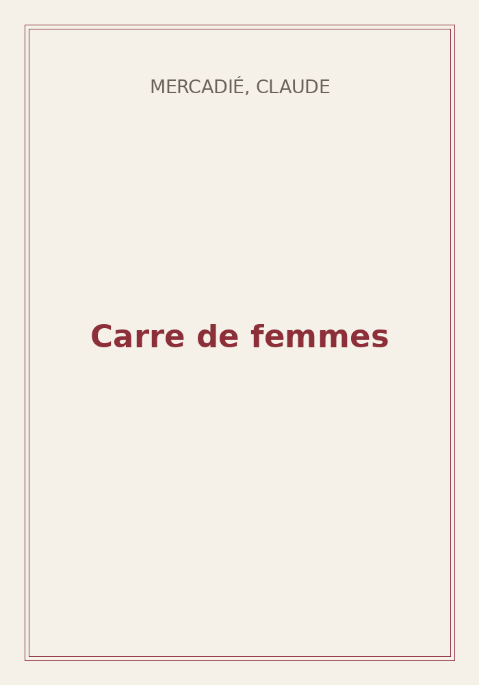 Couverture de « Carre de femmes »