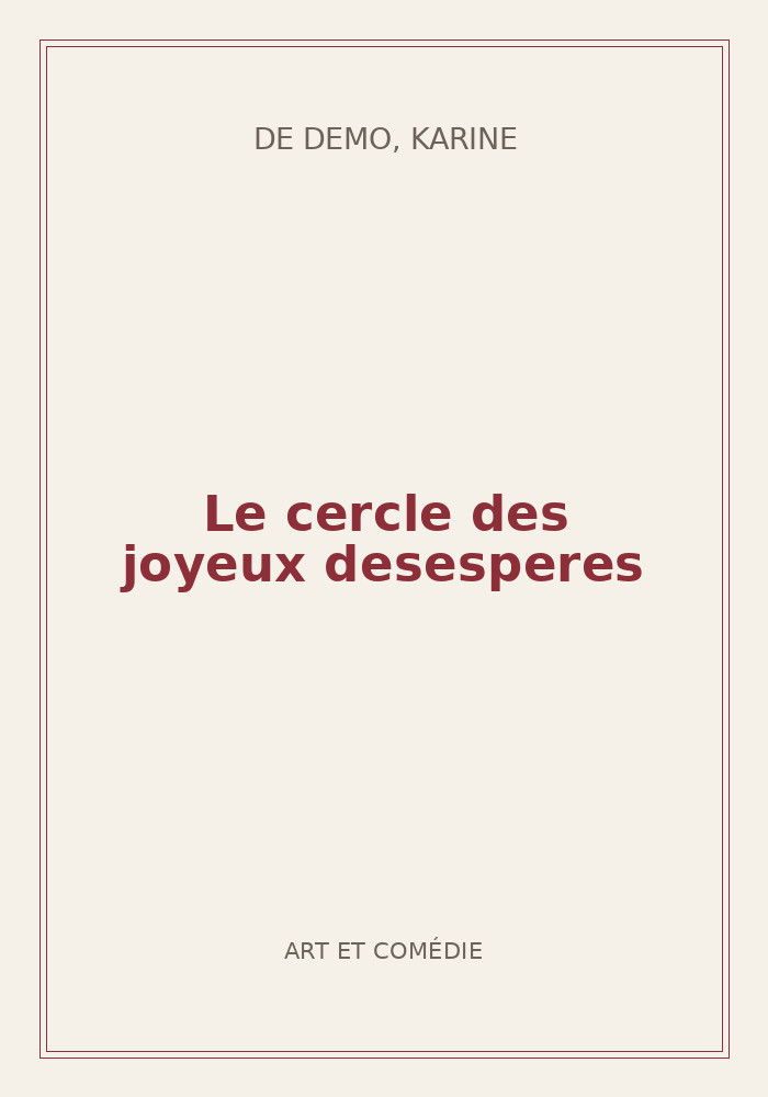 Couverture de « Le cercle des joyeux desesperes »