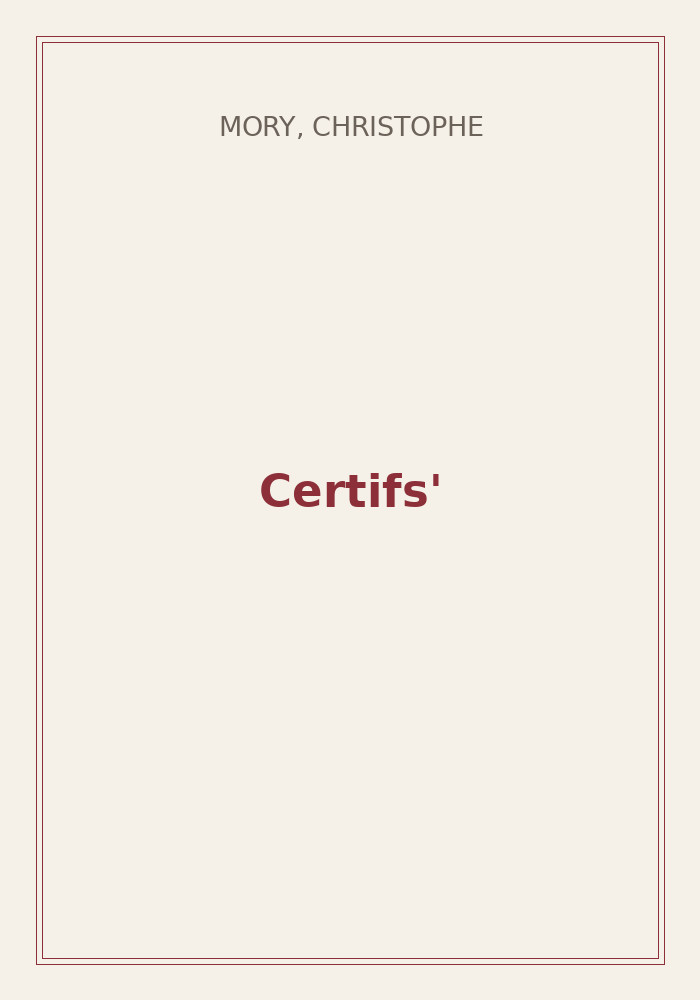 Couverture de « Certifs' »