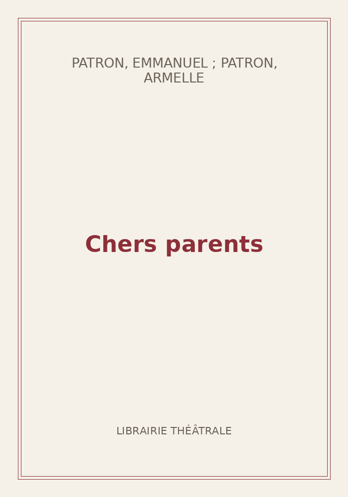 Couverture de « Chers parents »