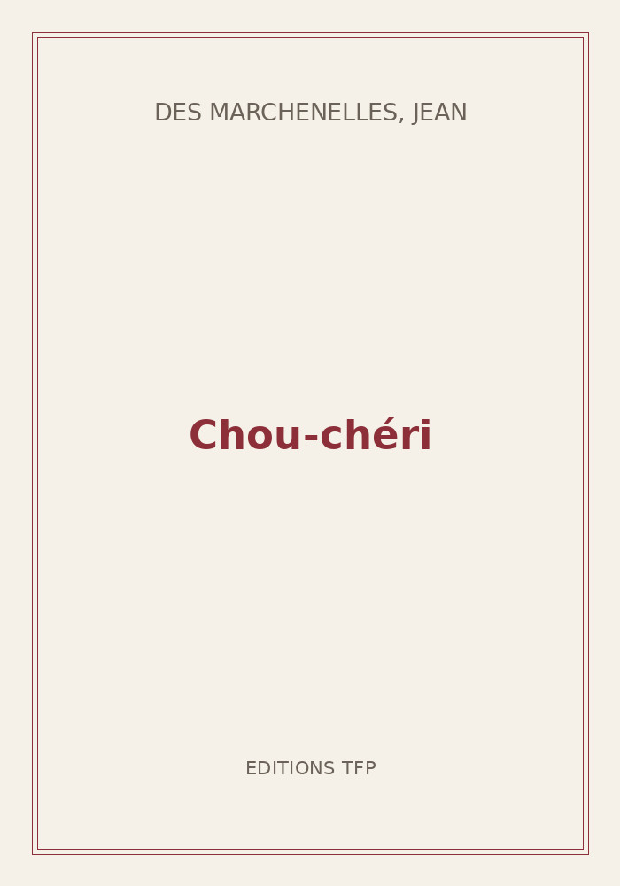 Couverture de « Chou-chéri »