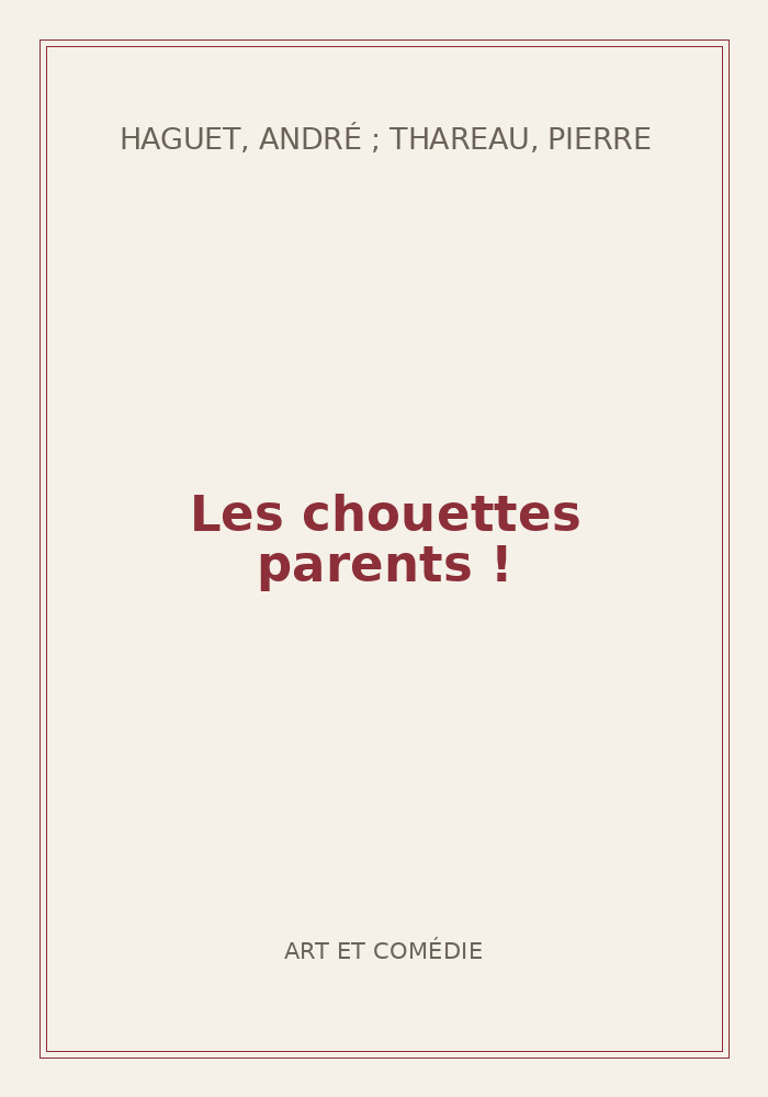 Couverture de « Les chouettes parents ! »