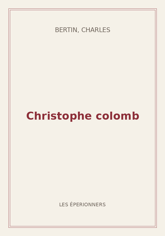 Couverture de « Christophe colomb »