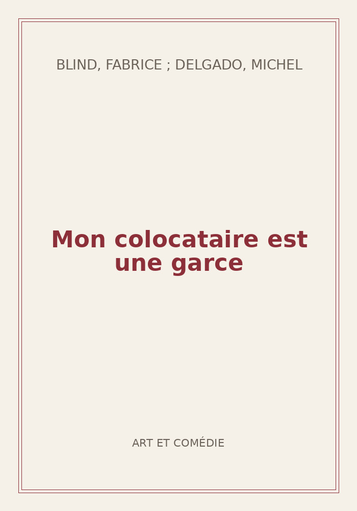 Couverture de « Mon colocataire est une garce »