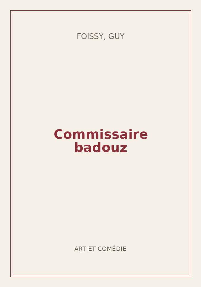 Couverture de « Commissaire badouz »