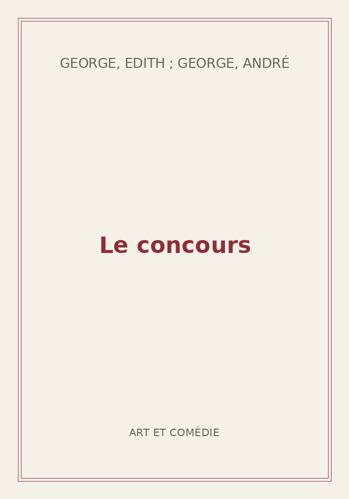 Couverture de « Le concours »