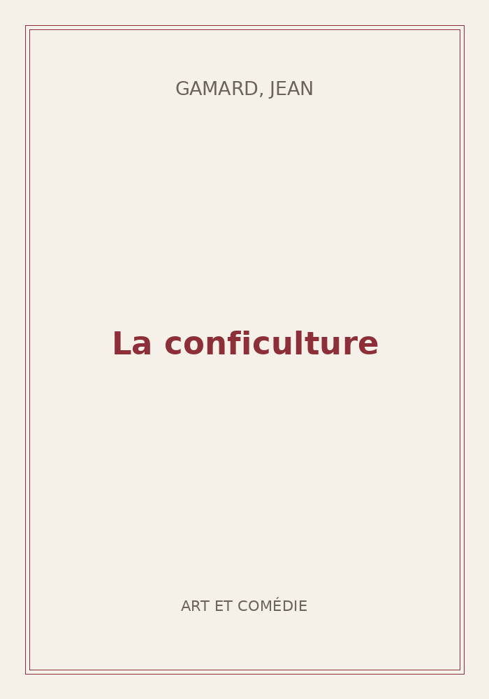 Couverture de « La conficulture »