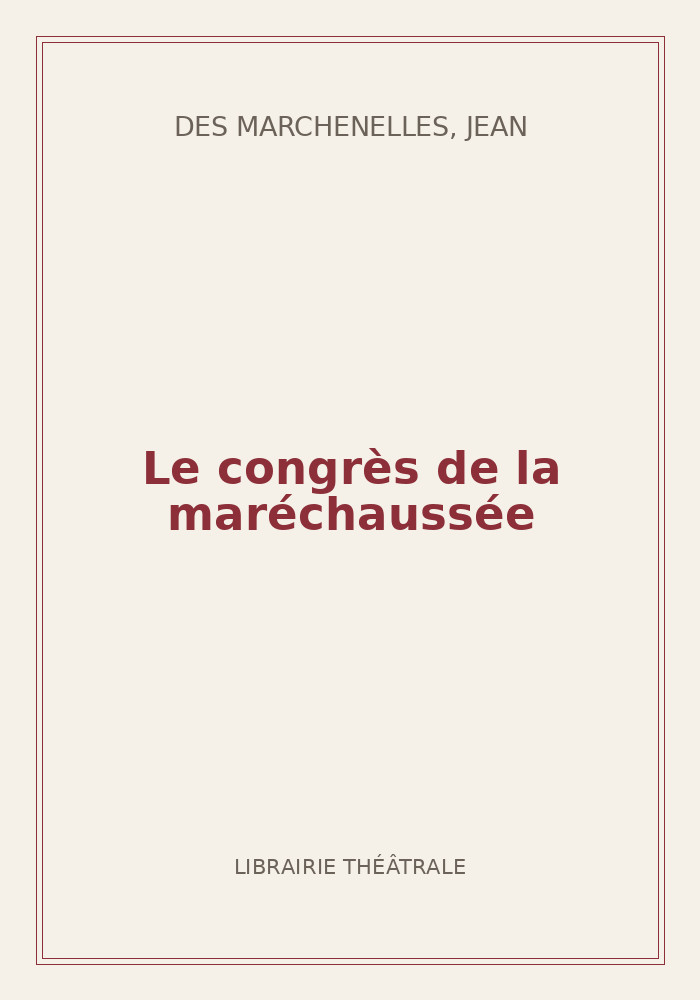 Couverture de « Le congrès de la maréchaussée »