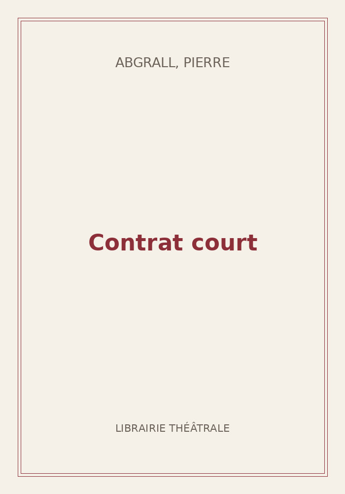 Couverture de « Contrat court »