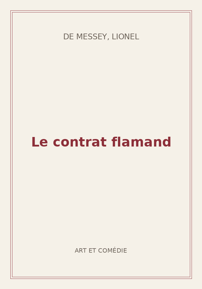 Couverture de « Le contrat flamand »