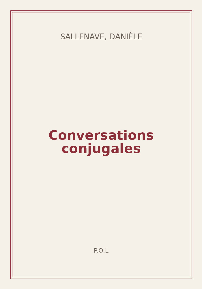 Couverture de « Conversations conjugales »