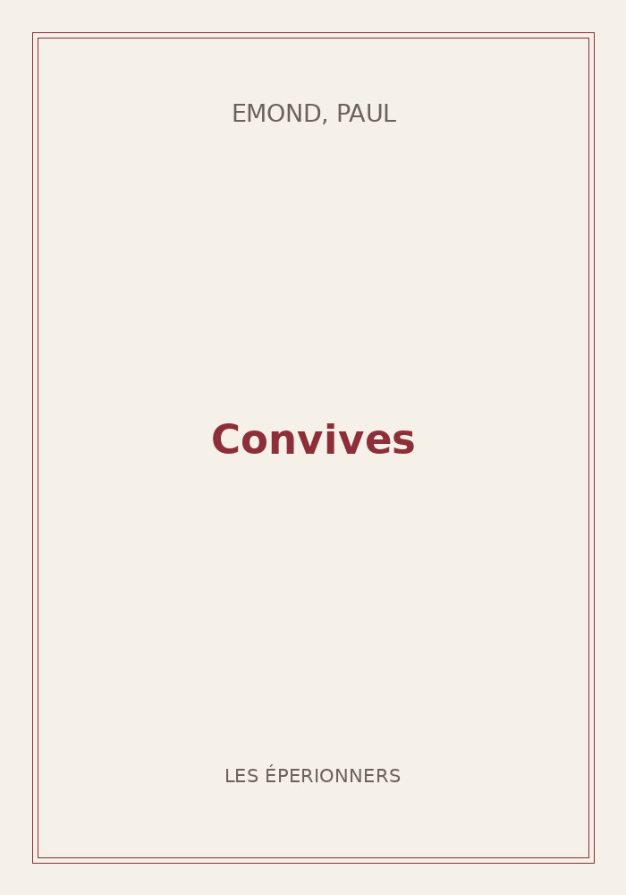 Couverture de « Convives »