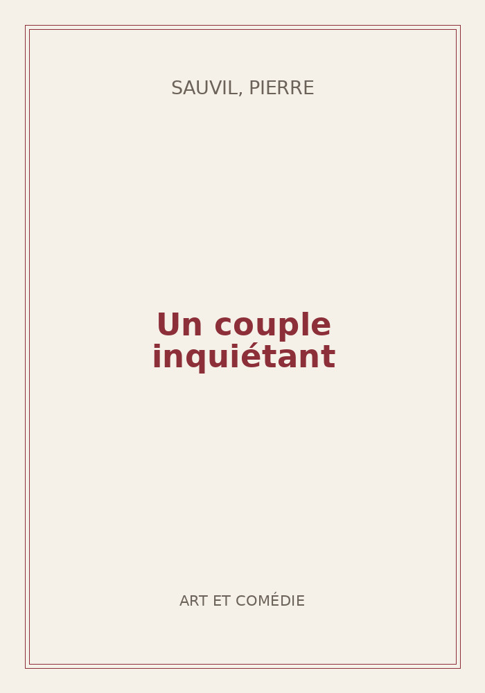 Couverture de « Un couple inquiétant »