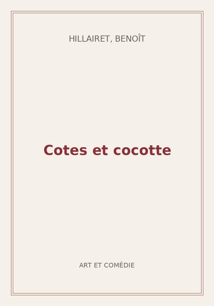 Couverture de « Cotes et cocotte »