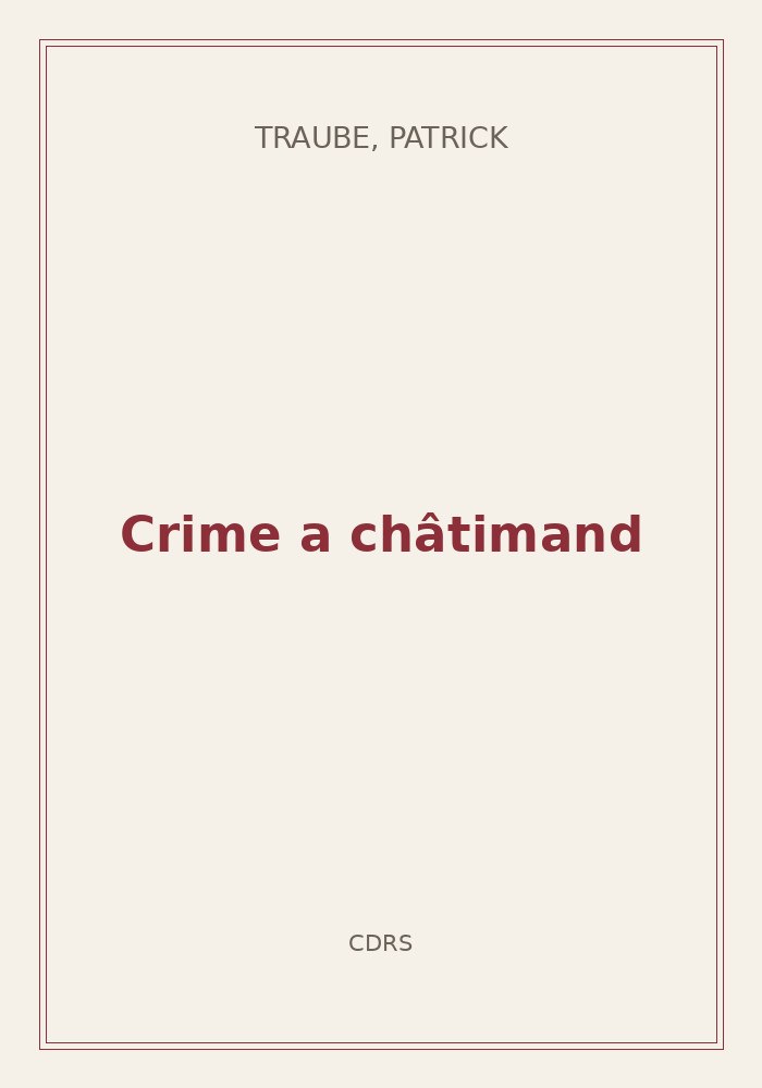 Couverture de « Crime a châtimand »