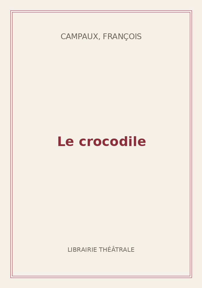 Couverture de « Le crocodile »