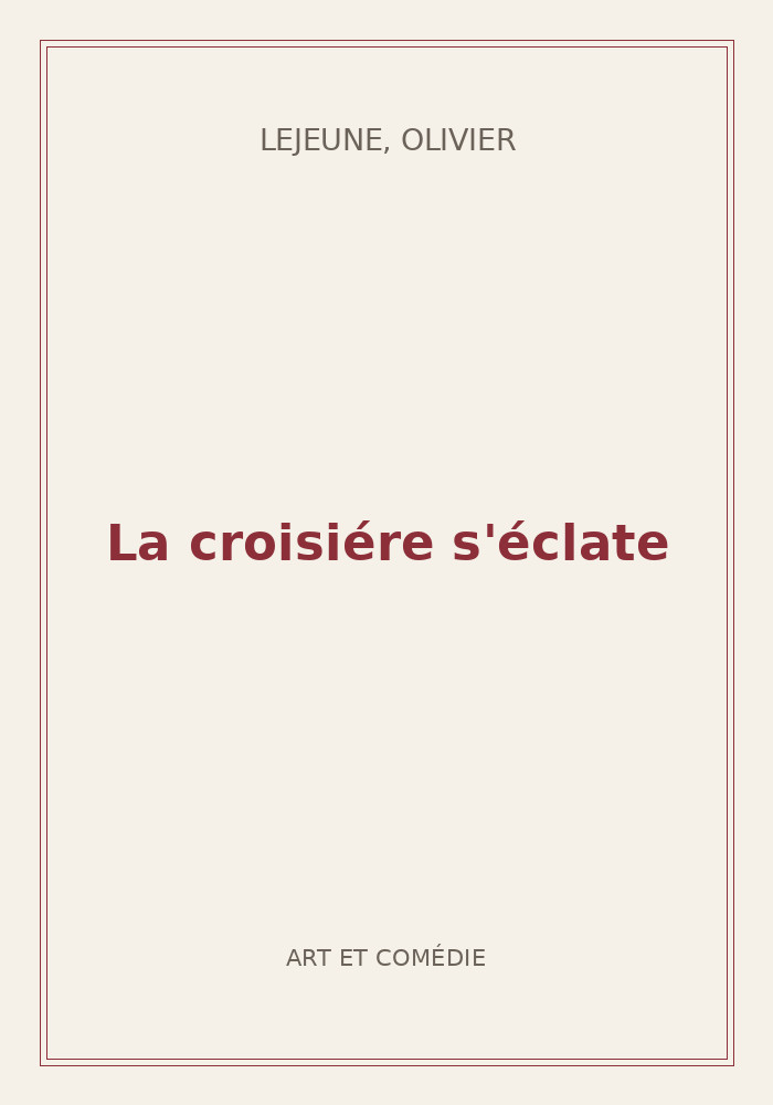 Couverture de « La croisiére s'éclate »