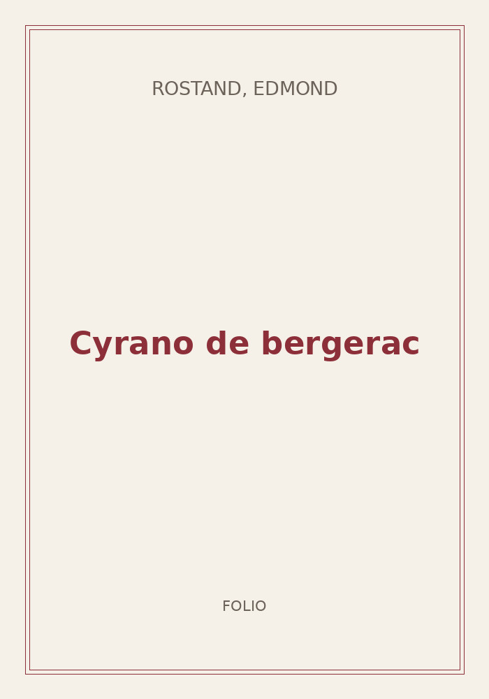 Couverture de « Cyrano de bergerac »