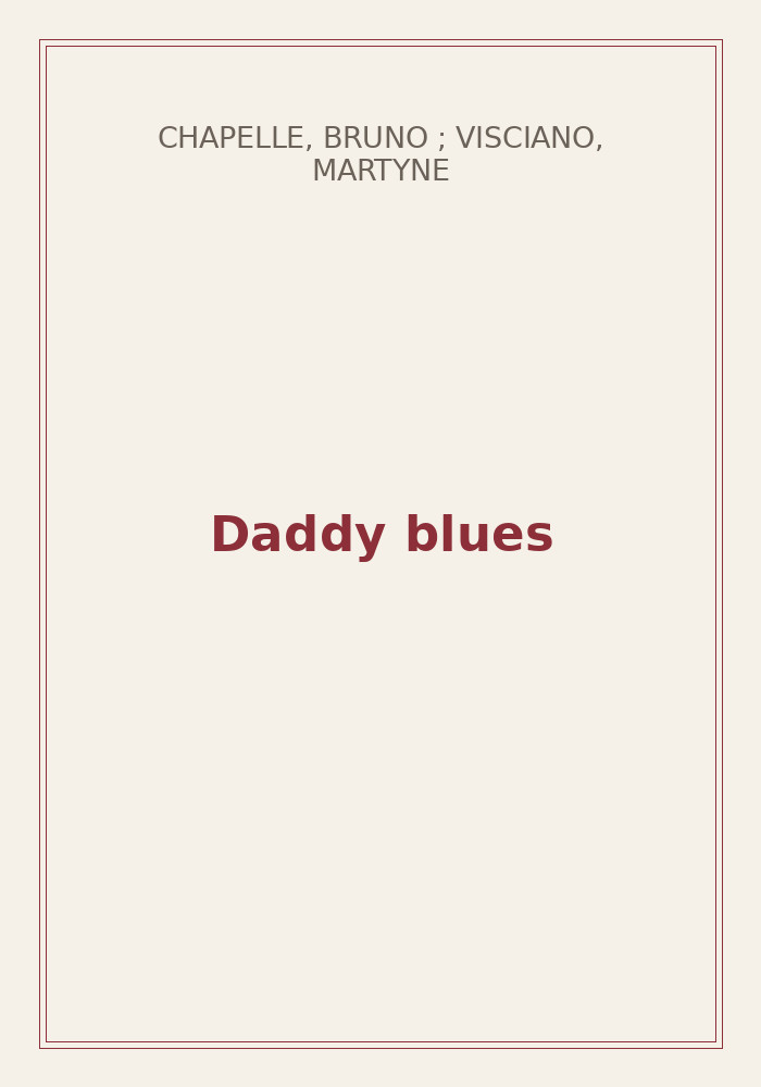 Couverture de « Daddy blues »