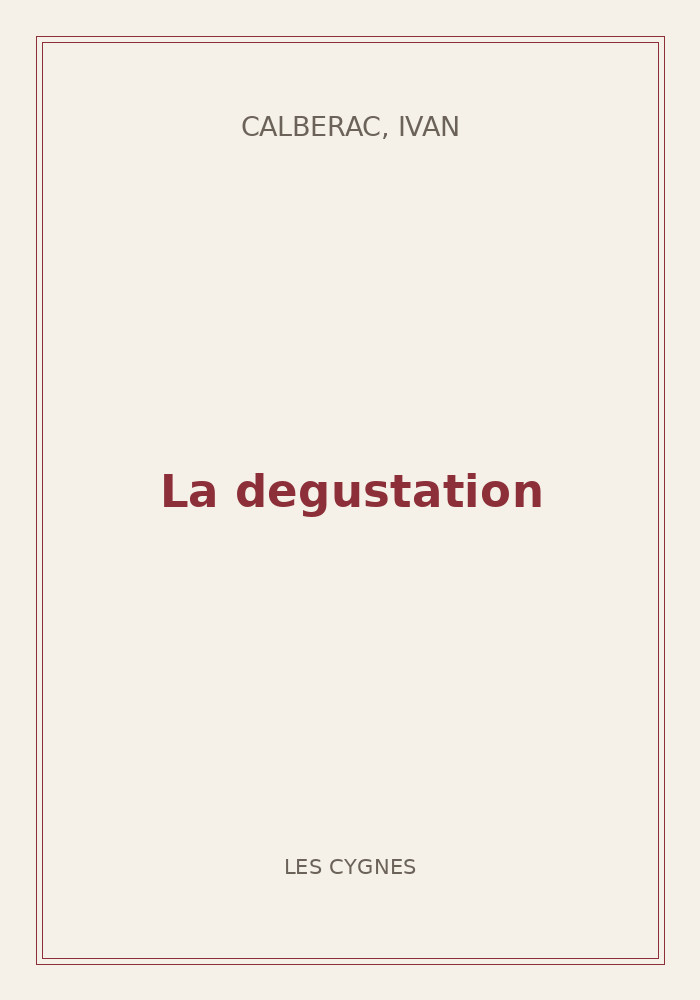 Couverture de « La degustation »