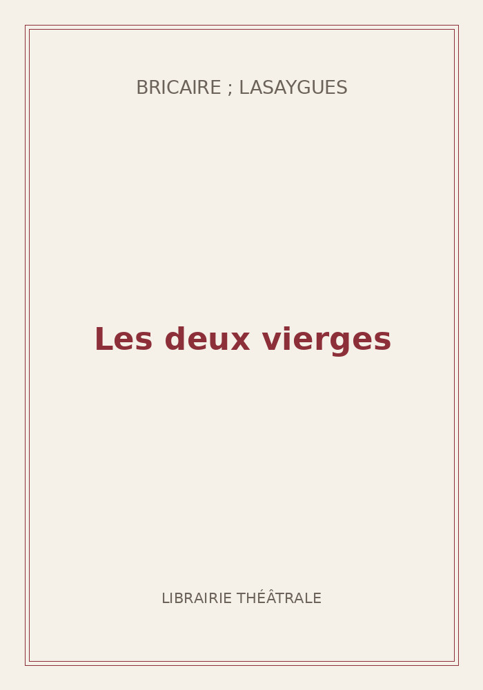 Couverture de « Les deux vierges »