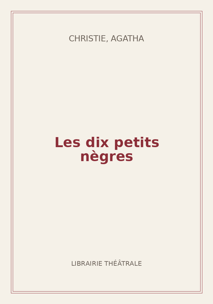 Couverture de « Les dix petits nègres »