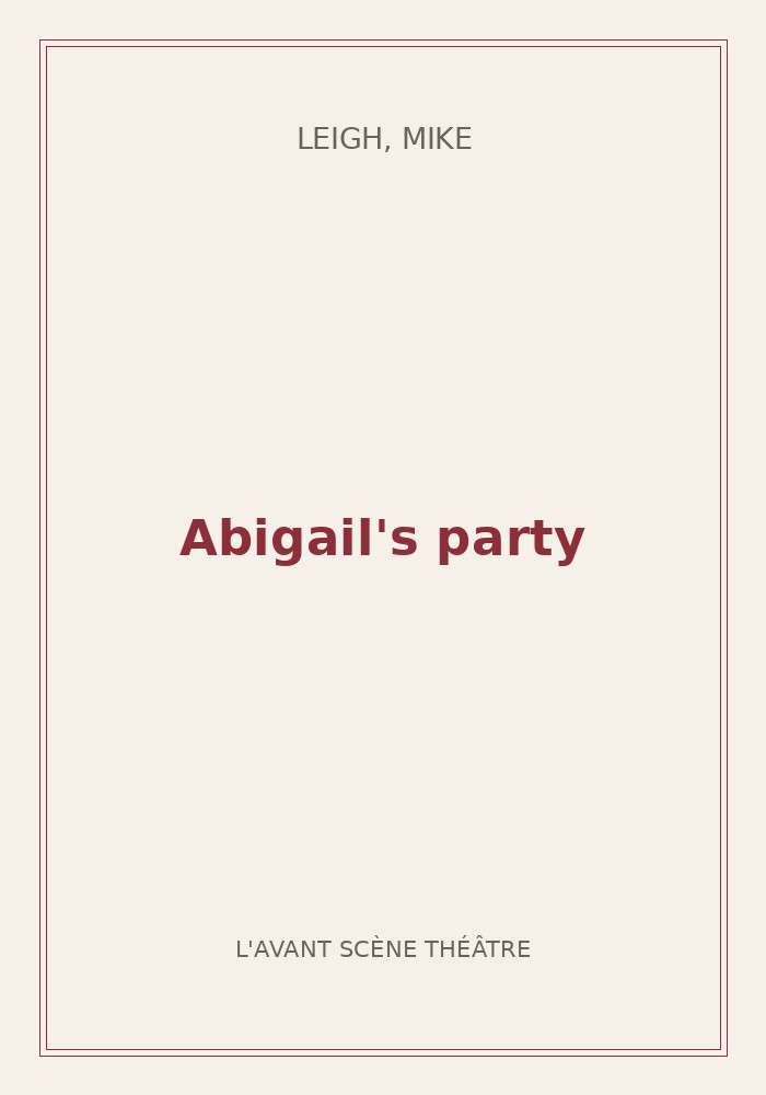 Couverture de « Abigail's party »